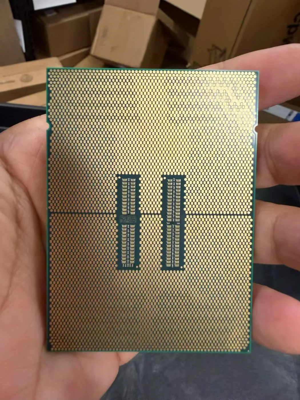 Intel Xeon 6 6517P bottom contact stock photo