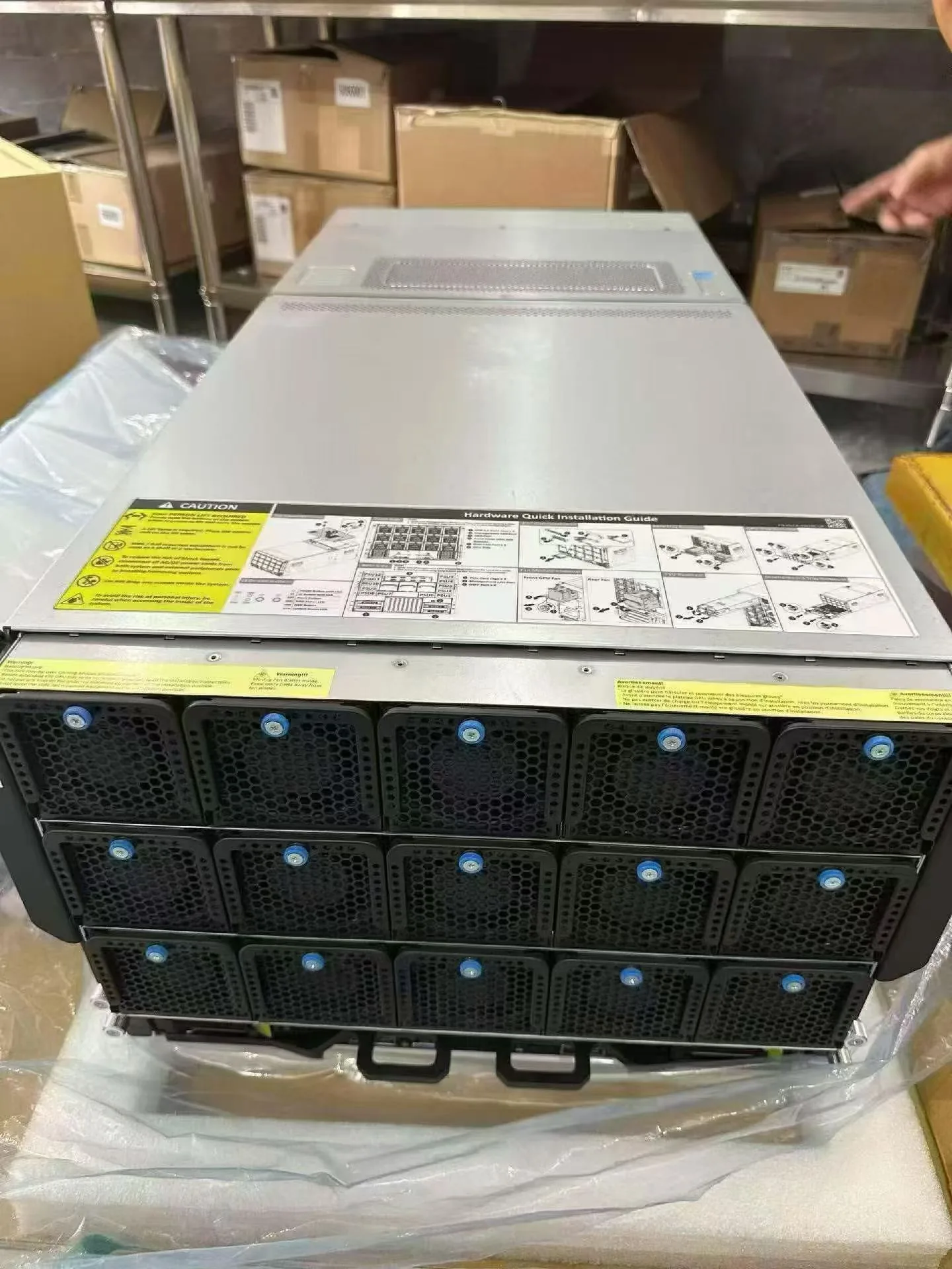 Supermicro H200 AI server front real stock photo